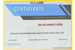 Chứng chỉ Nha Chu BS Hà Minh Tuấn