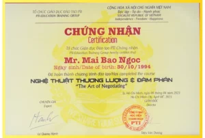 Chứng chỉ BS Mai Bảo Ngọc