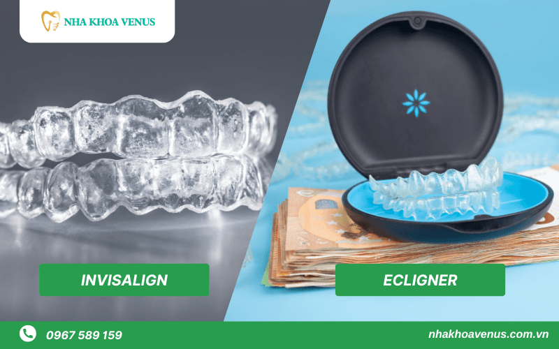 so sánh niềng răng ecligner và invisalign