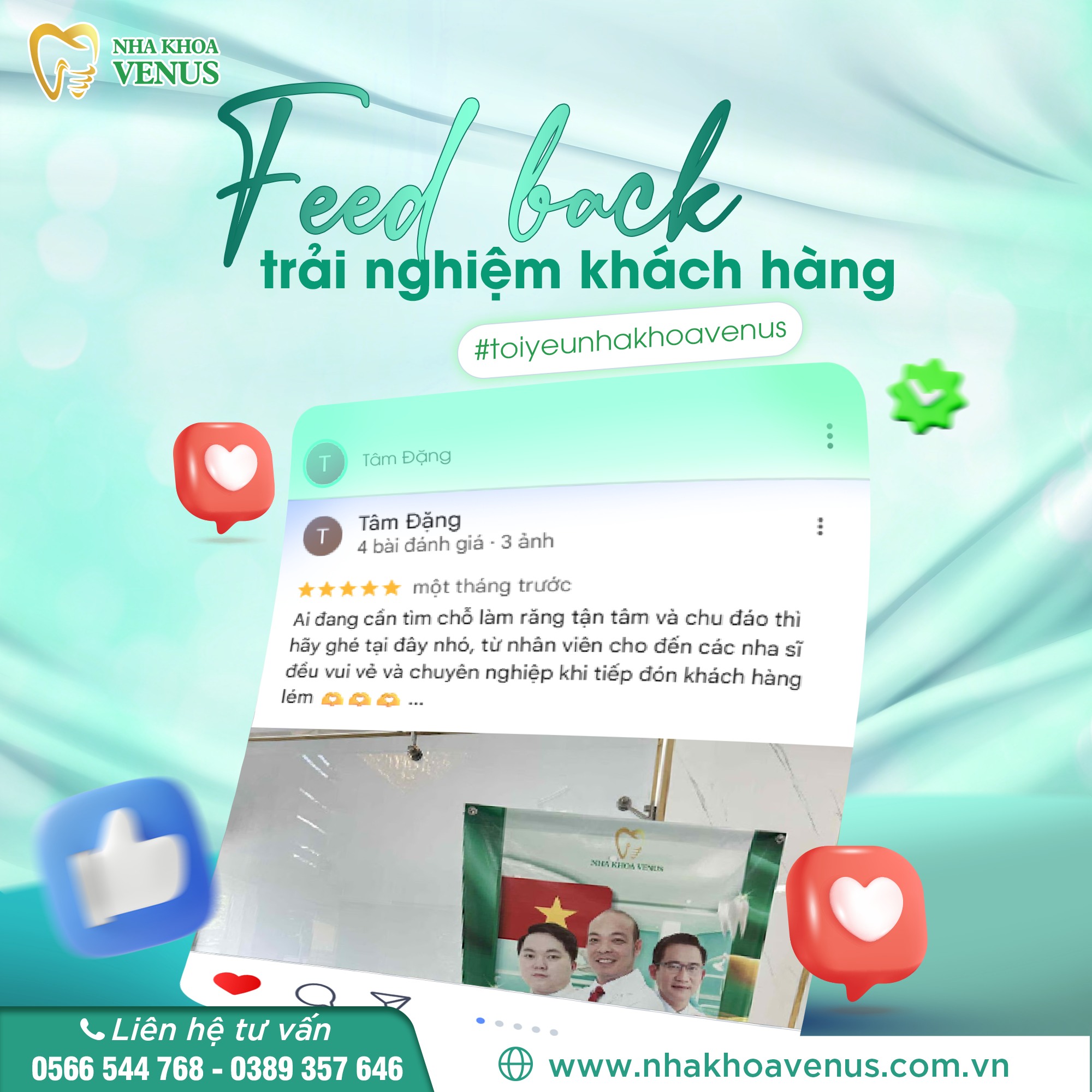 Kết quả và đánh giá khách hàng sau khi điều trị tụt nướu răng tại Nha khoa Venus