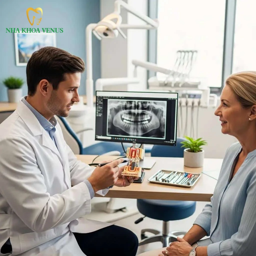 Bác sĩ khám cấy ghép Implant Nobel Active tại Nha Khoa Venus