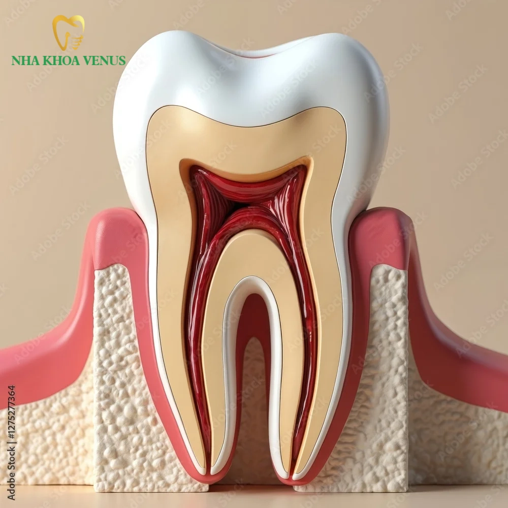 Nhổ răng số 6 có nguy hiểm không? Phác đồ can thiệp chuẩn 6 Cấu trúc giải phẫu chân răng số 6 hàm trên và hàm dưới