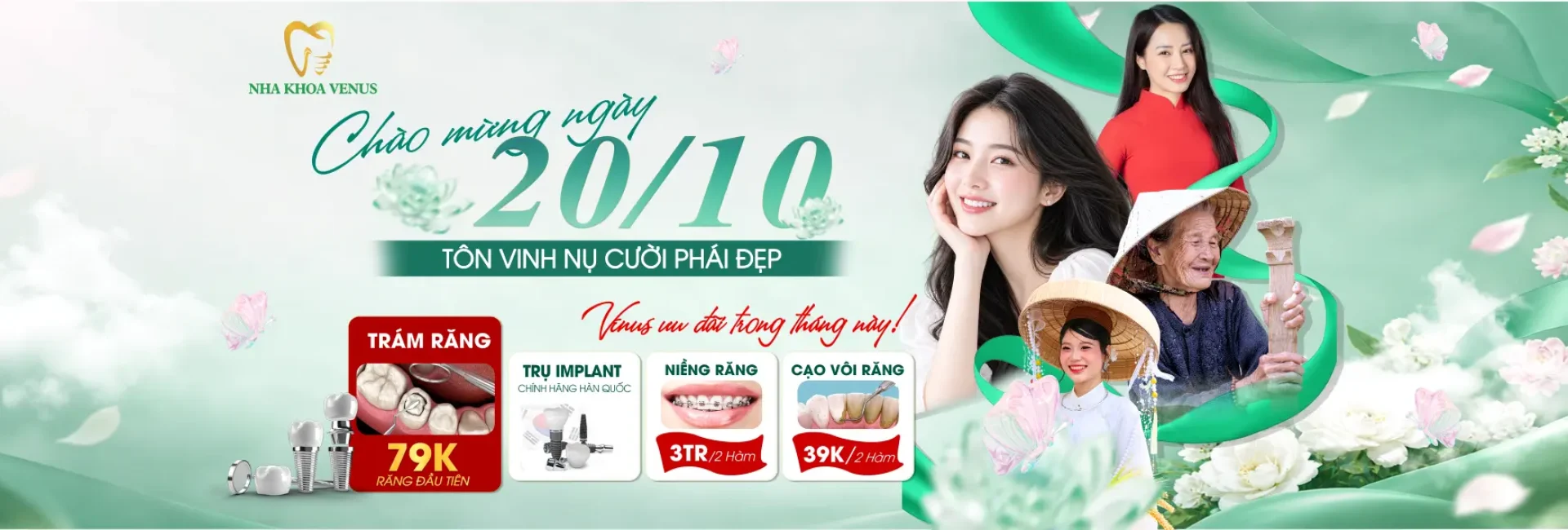 Chương trình ưu đãi nha khoa 20 10 tại Nha Khoa Venus